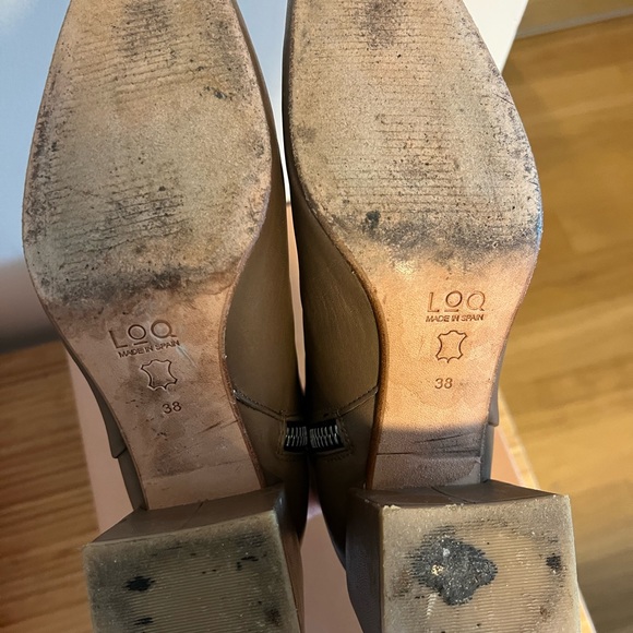 LoQ Lazaro Ankle Boots in Mink Leather, Size 38 - Picture 9 of 14